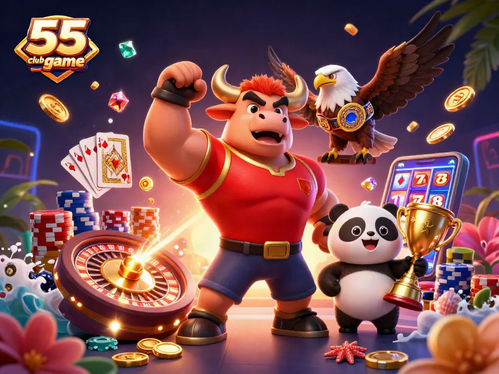 Win big in the 55 club game with unique characters and dynamic casino elements.