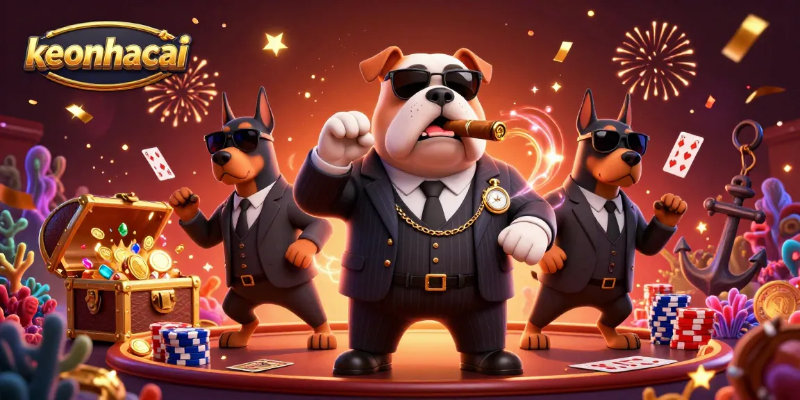 Experience gaming thrill with keonhacai in a lively casino atmosphere featuring dynamic characters.