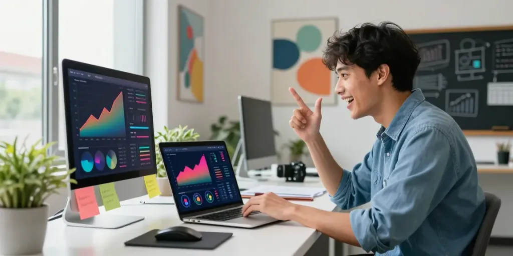 Boost your social media presence by learning to buy followers effectively in a modern workspace.